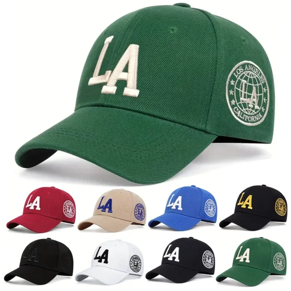 Unisex La Letter Embroidery Baseball Caps Spring and Autumn Outdoor Adjustable Casual Hats Sunscreen Hat - AliExpress