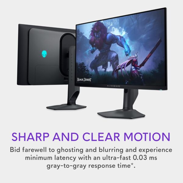 Alienware AW2725DF OLED Gaming Monitor - 26.7-inch Quantom-Dot WQHD (2560x1440) 360Hz 0.03Ms Display, AMD FreeSync Premium Pro, HDMI/DP/USB 3.2 Gen1, Height/Tilt/Swivel/Pivot Adjustability - Black - Image 4