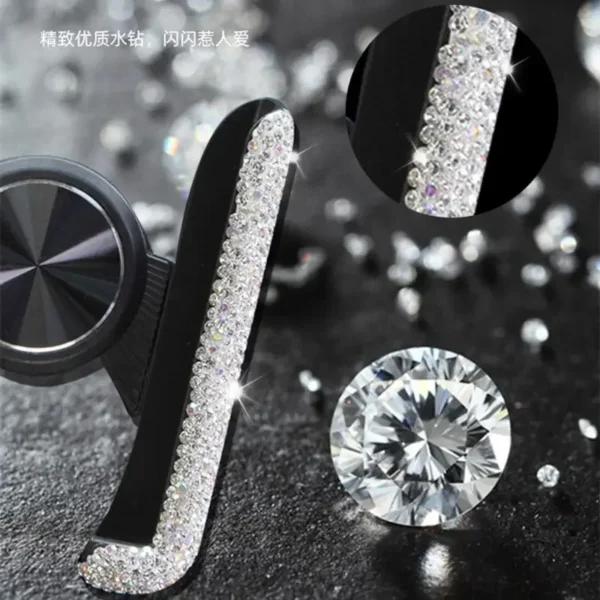 Car Phone Holder Diamond Crystal Car Air Vent Mount Clip Mobile Phone Holder Stand In Auto Bracket Interior Accessories Women - AliExpress 34 - Image 5