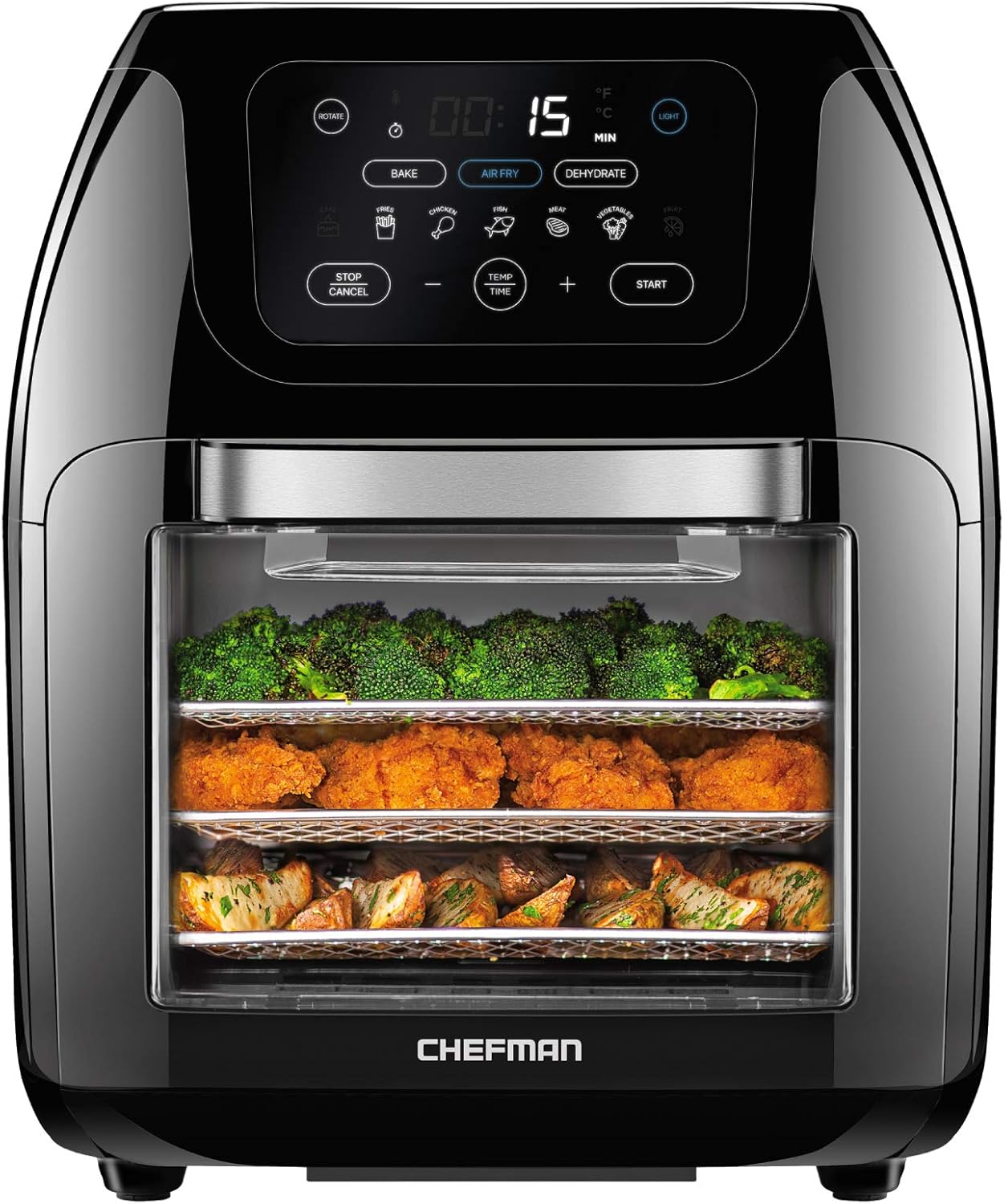 CHEFMAN Multifunctional Digital Air Fryer+ Rotisserie, Dehydrator,